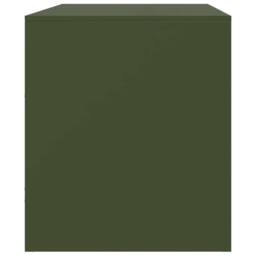 Berkfield Home TV Cabinets 2 pcs Olive Green 67x39x44 cm Steel - Size: 67 x 39 x 44 cm - thumbnail 8