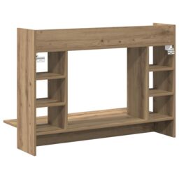 Berkfield Home Wall-Mounted Desk Artisan Oak 105x48x75 cm Engineered Wood in Brown - Size: 105 x 48 x 75 cm - thumbnail 7