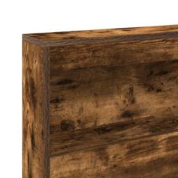 Berkfield Home Storage Headboard with Shelf Smoked oak 180 cm Engineered wood in Brown - thumbnail 8