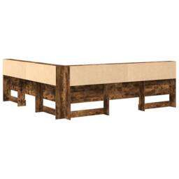 Berkfield Home Storage Headboard with Shelf Smoked oak 180 cm Engineered wood in Brown - thumbnail 7