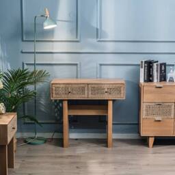 Nordlys Scandinavian Wooden Console Table with 2 Drawers in Brown - thumbnail 8