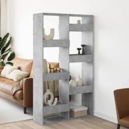 Berkfield Home Room Divider Concrete Grey 100x33x175 cm Engineered Wood - Size: 100 x 33 x 175 cm - thumbnail 2