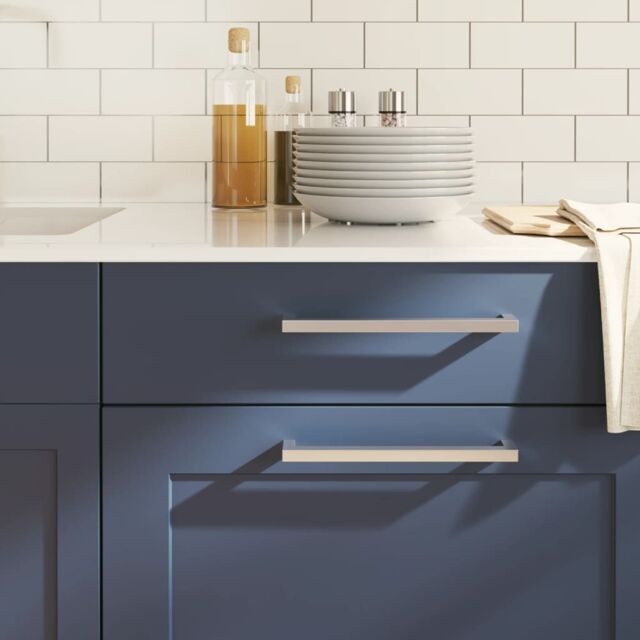 Berkfield Home Cabinet Handles 10 pcs Silver 224 mm Stainless Steel - image 1