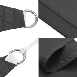 Berkfield Home Sunshade Sail Oxford Fabric Square 2.5x2.5 m Anthracite - thumbnail 7
