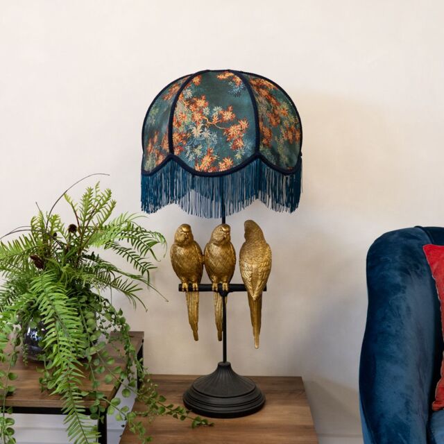 Madison & Mayfair Frilled Lampshade with Floral Design (Lampshade Only) - image 1