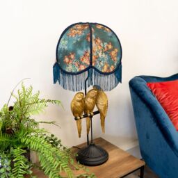Madison & Mayfair Frilled Lampshade with Floral Design (Lampshade Only) - thumbnail 2