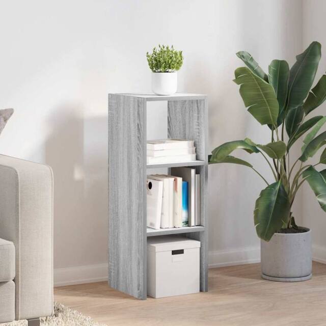 Berkfield Home Durable Bookcase Stackable Grey Sonoma 30x30x80 cm Engineered Wood - Size: 30 x 30 x 80 cm - image 1