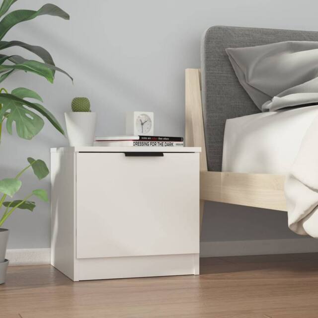 Berkfield Home Decorative Bedside Cabinets 2 pcs White 40x39x40 cm - Size: 40 x 39 x 40 cm - image 1