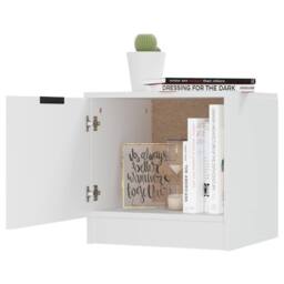 Berkfield Home Decorative Bedside Cabinets 2 pcs White 40x39x40 cm - Size: 40 x 39 x 40 cm - thumbnail 5