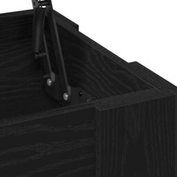 Berkfield Home Black Oak Coffee Table - 101x49x52 cm Made from Engineered Wood - Size: 101 x 49 x 52 cm - thumbnail 9