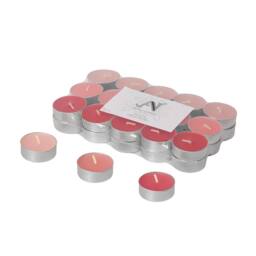 Aroma Naturals Strawberry & Raspberry Scented Tealight Candles - 4hr Burn - 30 Pack - thumbnail 4