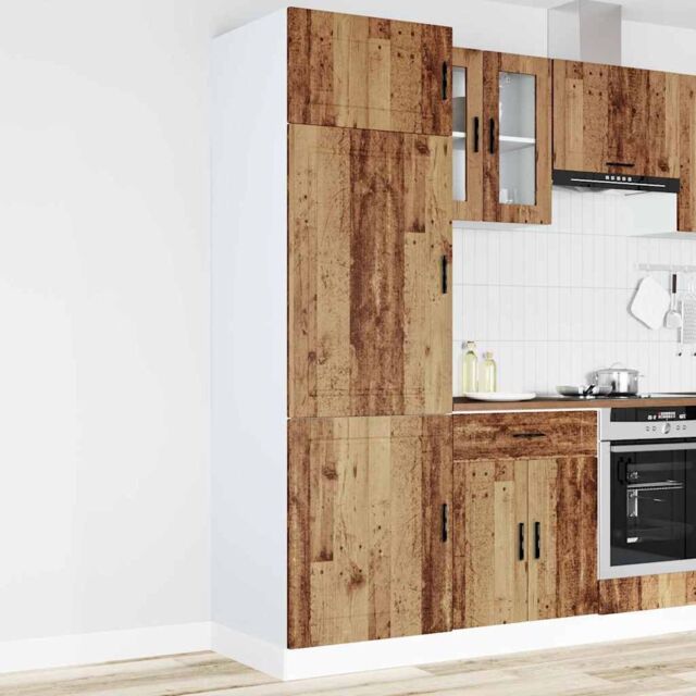 "Berkfield Home Kitchen Cupboard ""Porto"" Old Wood Engineered Wood in Brown" - image 1