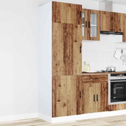 "Berkfield Home Kitchen Cupboard ""Porto"" Old Wood Engineered Wood in Brown" - thumbnail 1