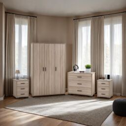 Seconique Oliver 3 Door Wardrobe Bedroom Set in Light Oak - thumbnail 7
