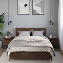 Berkfield Home Modern Bedside Cabinets 2 pcs Brown Oak 40x41x40 cm Engineered Wood - Size: 40 x 41 x 40 cm - thumbnail 1