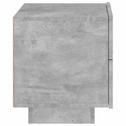Berkfield Home Decorative Bedside Cabinet with LED Lights Concrete Grey 70x36x40.5 cm - thumbnail 8