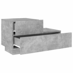 Berkfield Home Decorative Bedside Cabinet with LED Lights Concrete Grey 70x36x40.5 cm - thumbnail 6