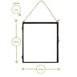 "Nicola Spring Hanging Metal Photo Frame - 8"" x 10"" - Picture Frame Wall Mounted Frame with Rope in Black" - thumbnail 3
