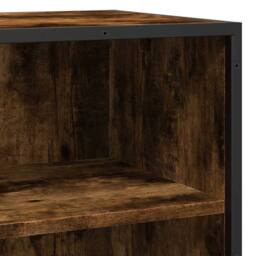 Berkfield Home Sideboard Smoked Oak 68x35x76 cm Engineered Wood & Metal in Brown - Size: 68 x 35 x 76 cm - thumbnail 7