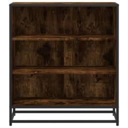 Berkfield Home Sideboard Smoked Oak 68x35x76 cm Engineered Wood & Metal in Brown - Size: 68 x 35 x 76 cm - thumbnail 4