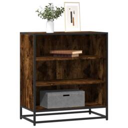 Berkfield Home Sideboard Smoked Oak 68x35x76 cm Engineered Wood & Metal in Brown - Size: 68 x 35 x 76 cm - thumbnail 2