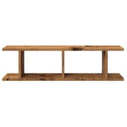 Berkfield Home Wall Shelves 2 pcs Old Wood 75x18x20 cm Engineered Wood in Brown - Size: 75 x 18 x 20 cm - thumbnail 5