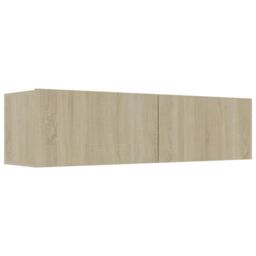 Berkfield Home TV Cabinet Sonoma Oak 120x30x30 cm Engineered Wood - Size: 120 x 30 x 30 cm - thumbnail 2
