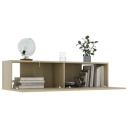 Berkfield Home TV Cabinet Sonoma Oak 120x30x30 cm Engineered Wood - Size: 120 x 30 x 30 cm - thumbnail 3