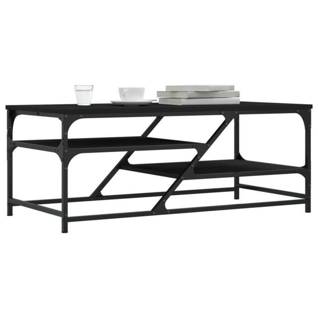 Berkfield Home Decorative Coffee Table Black 100x49x40 cm Engineered Wood - Size: 100 x 49 x 40 cm - image 1