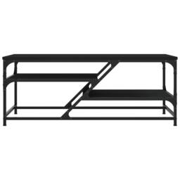 Berkfield Home Decorative Coffee Table Black 100x49x40 cm Engineered Wood - Size: 100 x 49 x 40 cm - thumbnail 4