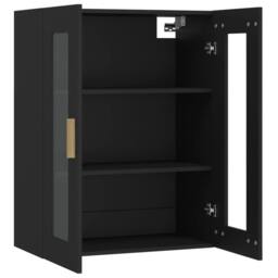 Berkfield Home Hanging Wall Cabinet Black 69.5x34x90 cm - thumbnail 5