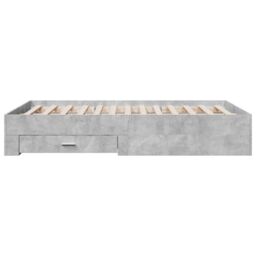 Berkfield Home Bed Frame with Drawers without Mattress Concrete Grey 120x200 cm - Size: Small Double - thumbnail 5