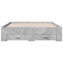 Berkfield Home Bed Frame with Drawers without Mattress Concrete Grey 120x200 cm - Size: Small Double - thumbnail 4
