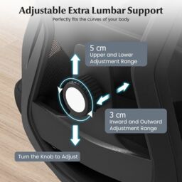 Gymax Mesh Ergonomic Office Chair Swivel Adjustable Task Chair Rocking Back in Black - thumbnail 5