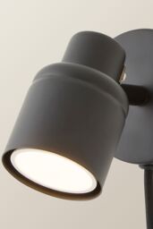 ValueLights Benton Single Adjustable Plug In Spotlight Wall Light in Black - thumbnail 5