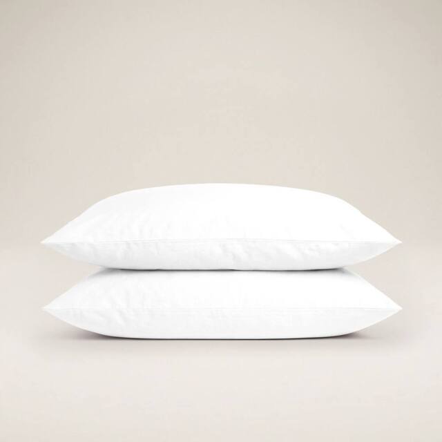 Bedable 100% Cotton Pillowcase Pair - Percale Cooling Sheets in White - Size: Standard Pillow Case - image 1