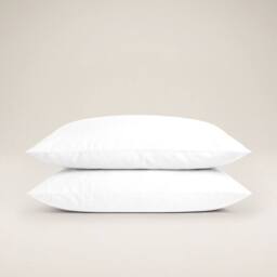 Bedable 100% Cotton Pillowcase Pair - Percale Cooling Sheets in White - Size: Standard Pillow Case - thumbnail 1