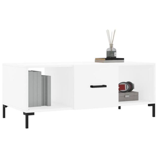 Berkfield Home Decorative Coffee Table White 102x50x40 cm Engineered Wood - Size: 102 x 50 x 40 cm - image 1