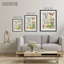 "Artery8 Great Barrier Reef Alcyonaria Kent Framed Canvas Wall Art Print in White - Size: W12"" x H16""" - thumbnail 4