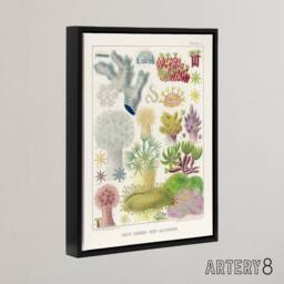 "Artery8 Great Barrier Reef Alcyonaria Kent Framed Canvas Wall Art Print in White - Size: W12"" x H16""" - thumbnail 2