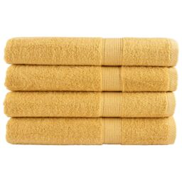 Berkfield Home Premium Towels SOLUND 4pcs Gold 100x200cm 600gsm