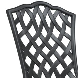 Berkfield Home Garden Chairs 2 pcs Black Cast Aluminum - thumbnail 7