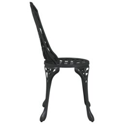 Berkfield Home Garden Chairs 2 pcs Black Cast Aluminum - thumbnail 5