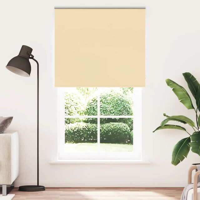 Berkfield Home Roller Blind Blackout Beige 135x230 cm Fabric Width 131.6 cm Polyester - image 1
