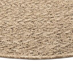 Berkfield Home Rug 90 cm Jute Look Indoor & Outdoor in Brown - Size: 100 cm diameter - thumbnail 5