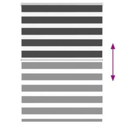 Berkfield Home Elegant Zebra Blind Black 115x100 cm Fabric Width 110.9 cm Polyester - thumbnail 5
