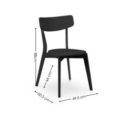 Cheshire Portland Premium Black Dining Chairs - Set of 2 - thumbnail 4