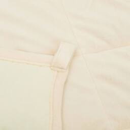Berkfield Home Soft Weighted Blanket Light Cream 135x200 cm Single 10 kg Fabric - thumbnail 5