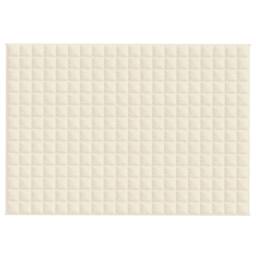 Berkfield Home Soft Weighted Blanket Light Cream 135x200 cm Single 10 kg Fabric
