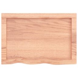 Berkfield Home Wall Shelf Light Brown 60x40x(2-6) cm Treated Solid Wood Oak - thumbnail 5